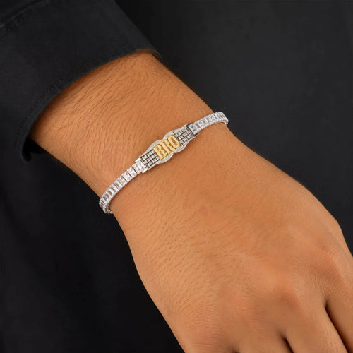 BRO Crystal Stone Rakhi For Brother Premium Designer Festival Thread With Stones