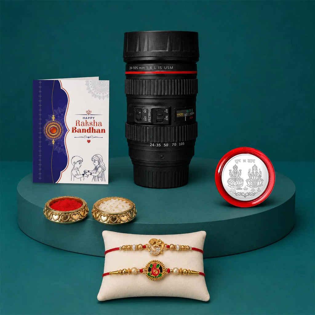 OM Ganesha Rakhi Camer lens Combo Raksha Bandhan Gift Pack Of 6