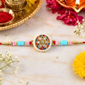 Multicolor Floral Kundan Rakhi – Elegant Design For Rakshabandhan