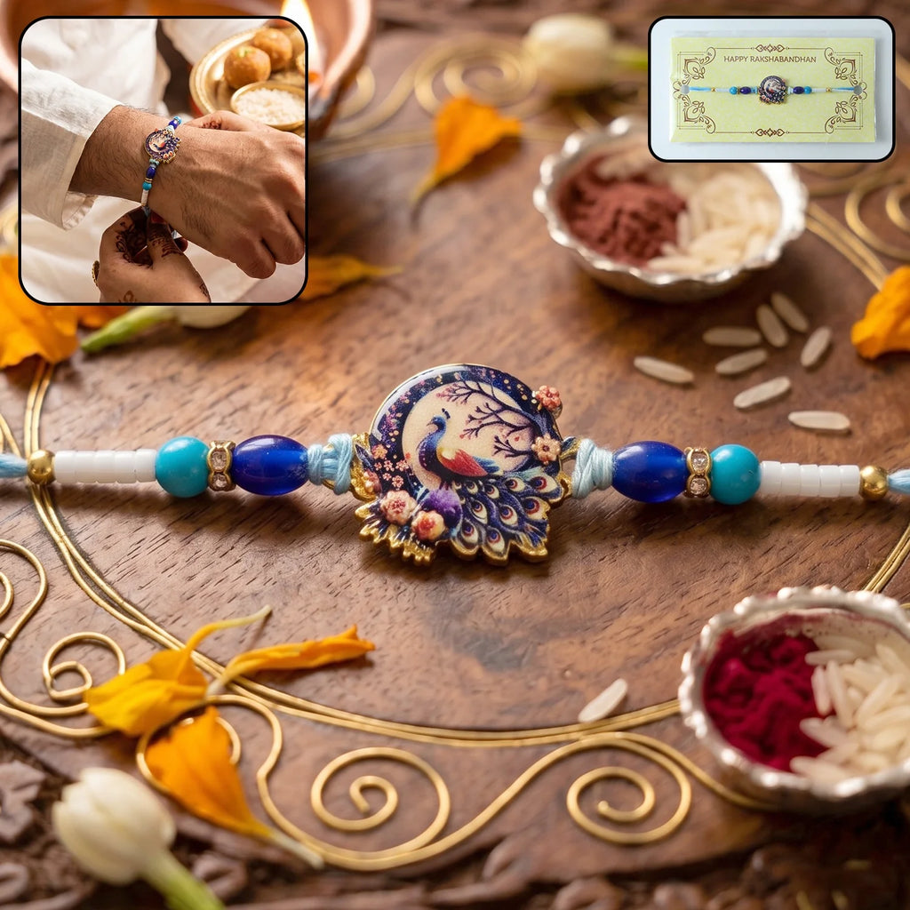 Rakhi – Royal Peacock Designer Charm For Brother