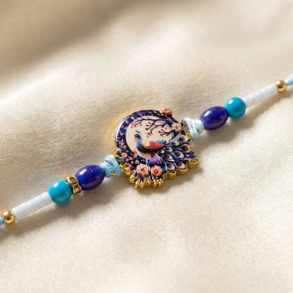 Rakhi – Royal Peacock Designer Charm For Brother