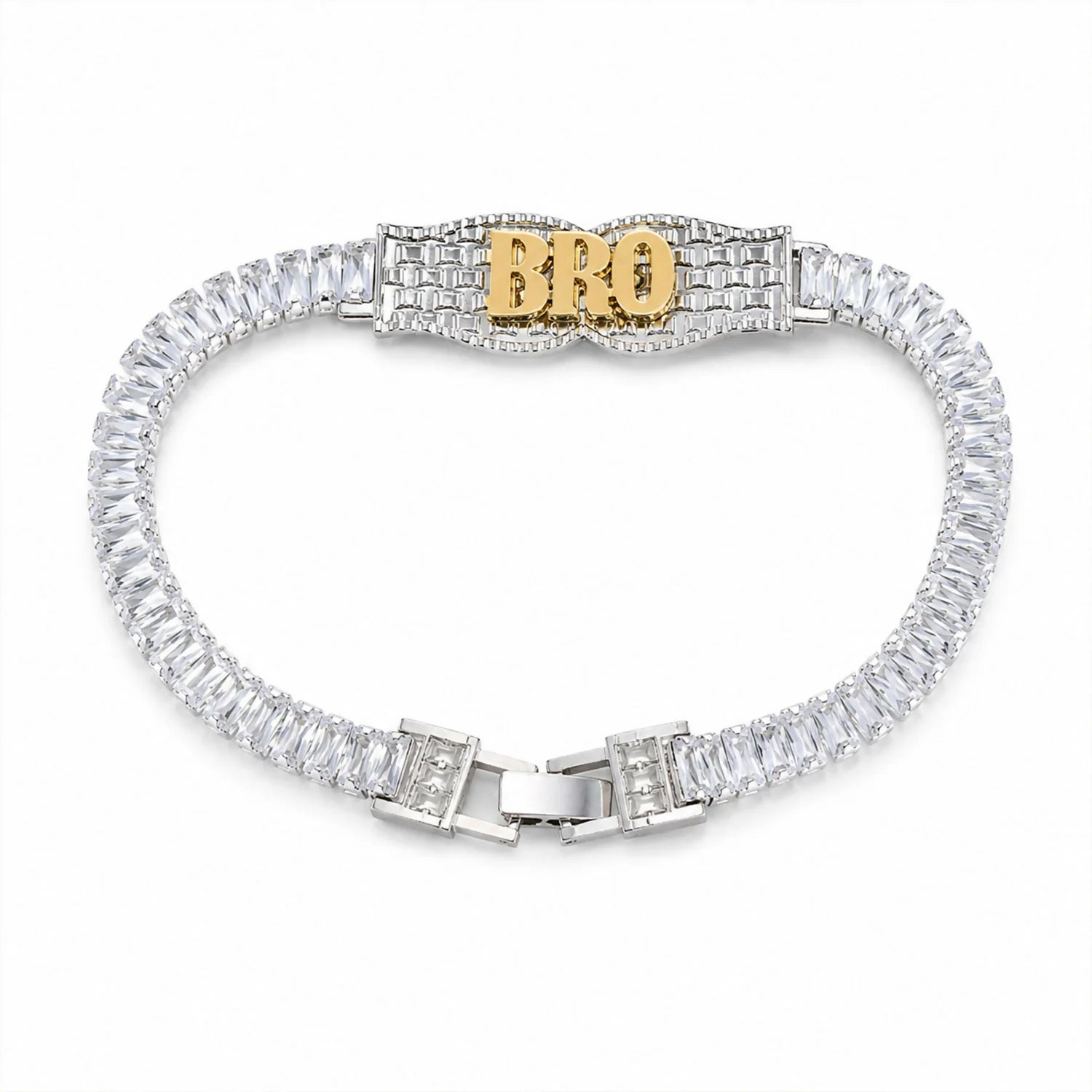 BRO Crystal Stone Rakhi For Brother Premium Designer Festival Thread With Stones