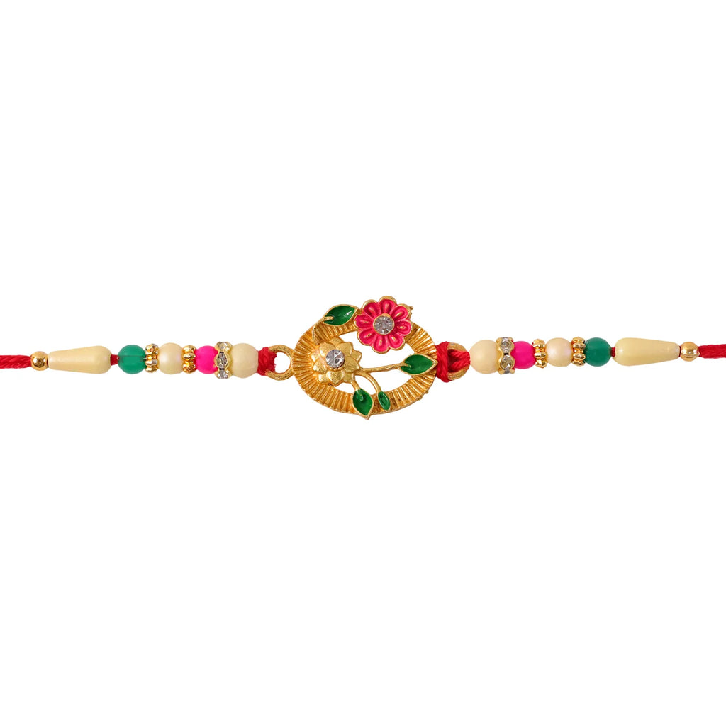 Flower Motif Rakhi – Festive Design For Brothers