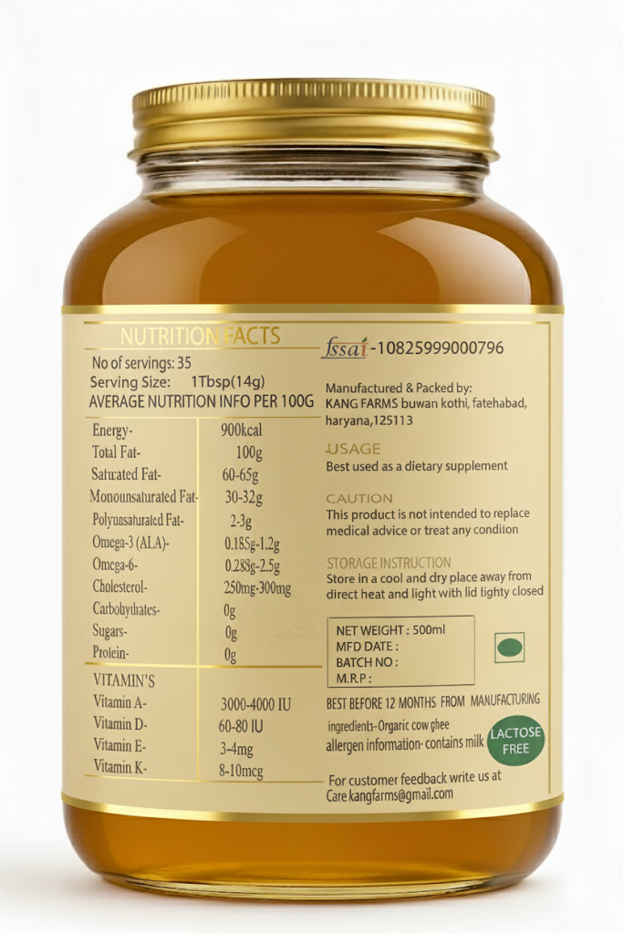Kang Farms A2 Desi Cow Ghee