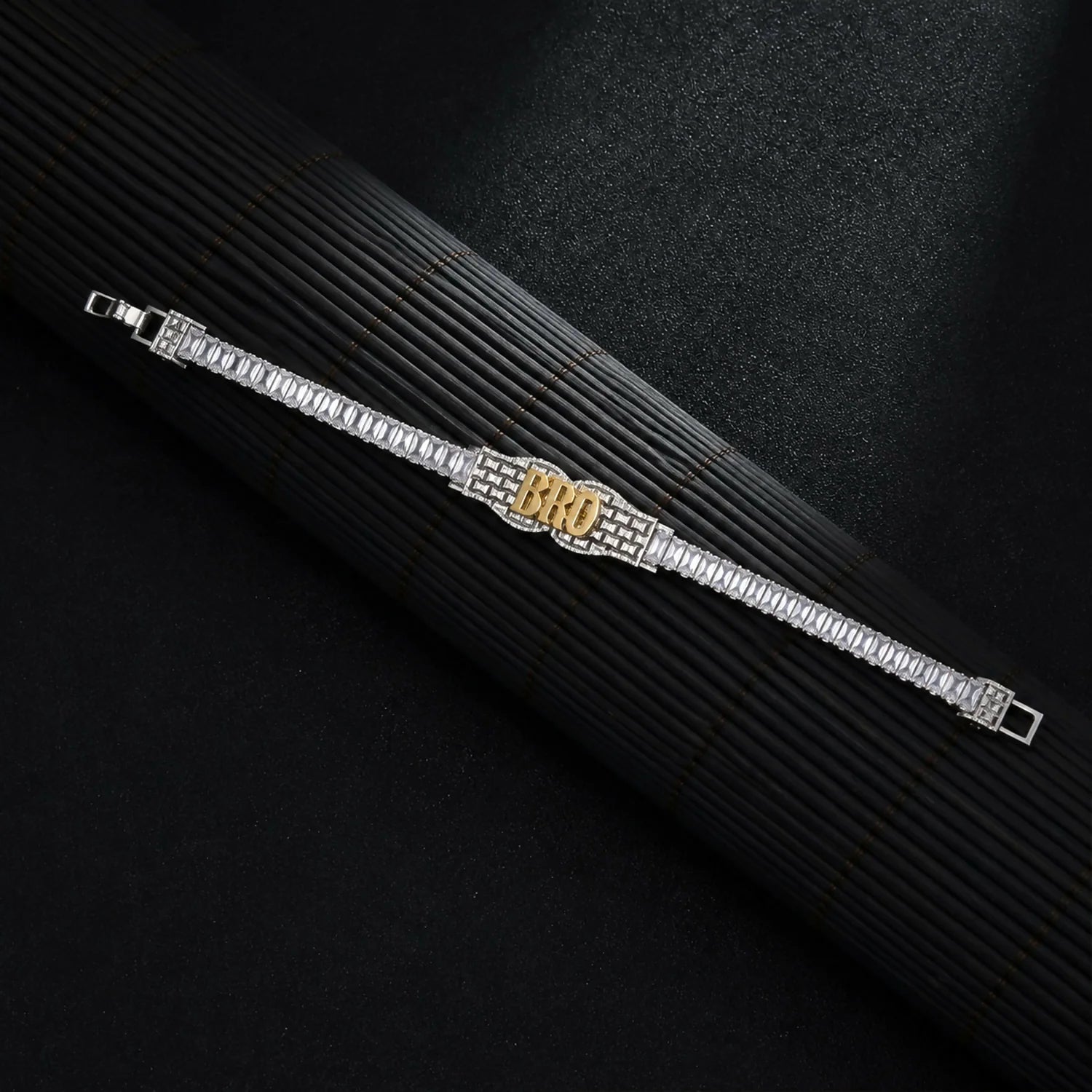BRO Crystal Stone Rakhi For Brother Premium Designer Festival Thread With Stones