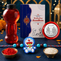 Kids Cartoon Cat Rakhi With Water Bottle Gift Combo